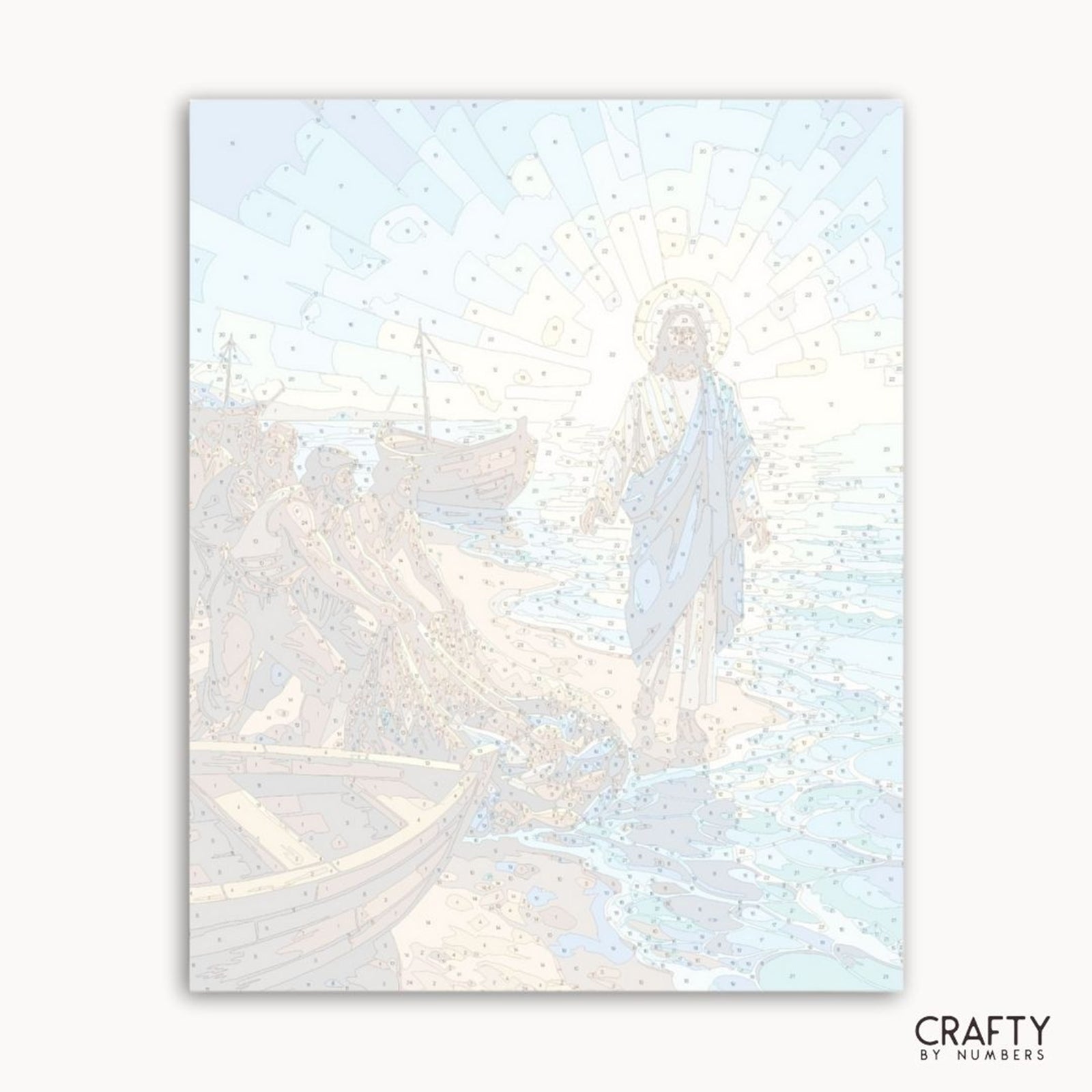 Jesus and the Fishermen paint by numbers artwork