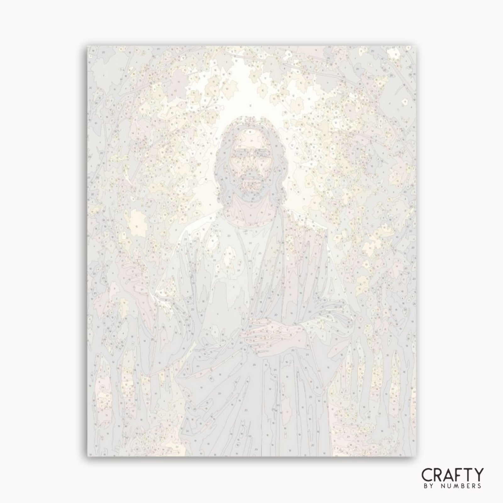 Jesus, the Good Shepherd paint by numbers artwork