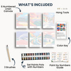 Seoul travel poster mini paint by numbers collection