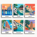 Shanghai travel poster mini paint by numbers collection