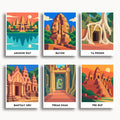Siem Reap travel poster mini paint by numbers collection