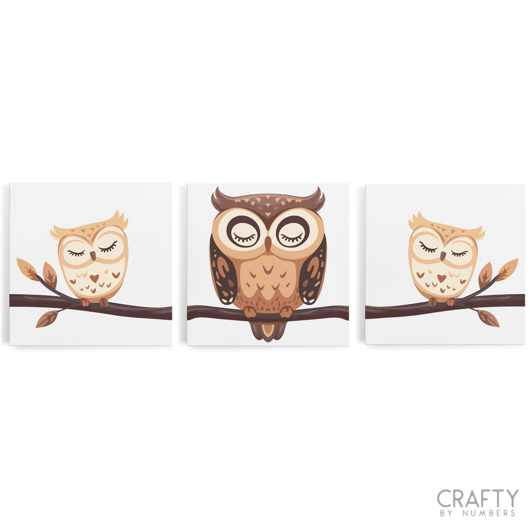 Dreamy Trio of Owls