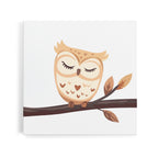Woodland animal artwork paint by numbers set with three cute owls for adult hobbyists.