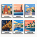Stockholm travel poster mini paint by numbers collection