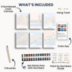 Stockholm travel poster mini paint by numbers collection