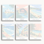 Sydney travel poster mini paint by numbers collection