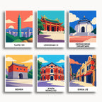 Taipei travel poster mini paint by numbers collection