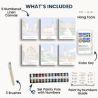 Tallinn travel poster mini paint by numbers collection