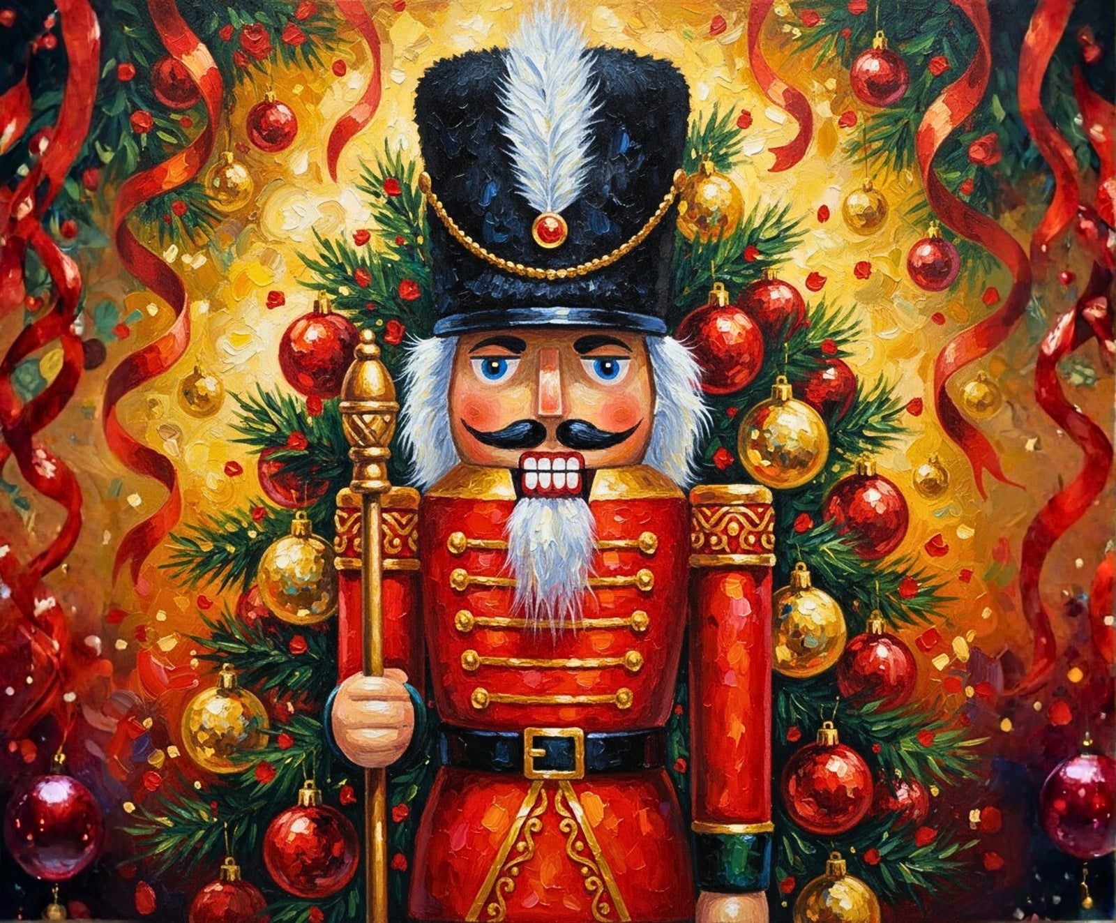 The Golden Nutcracker paint by numbers artwork