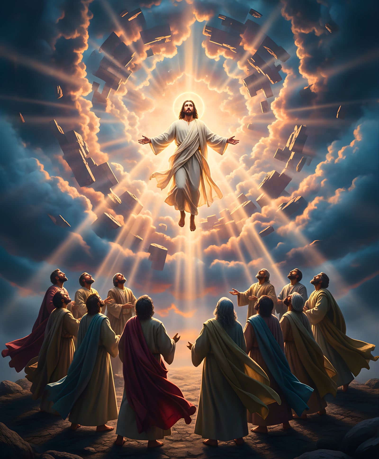 The Ascension paint by numbers artwork