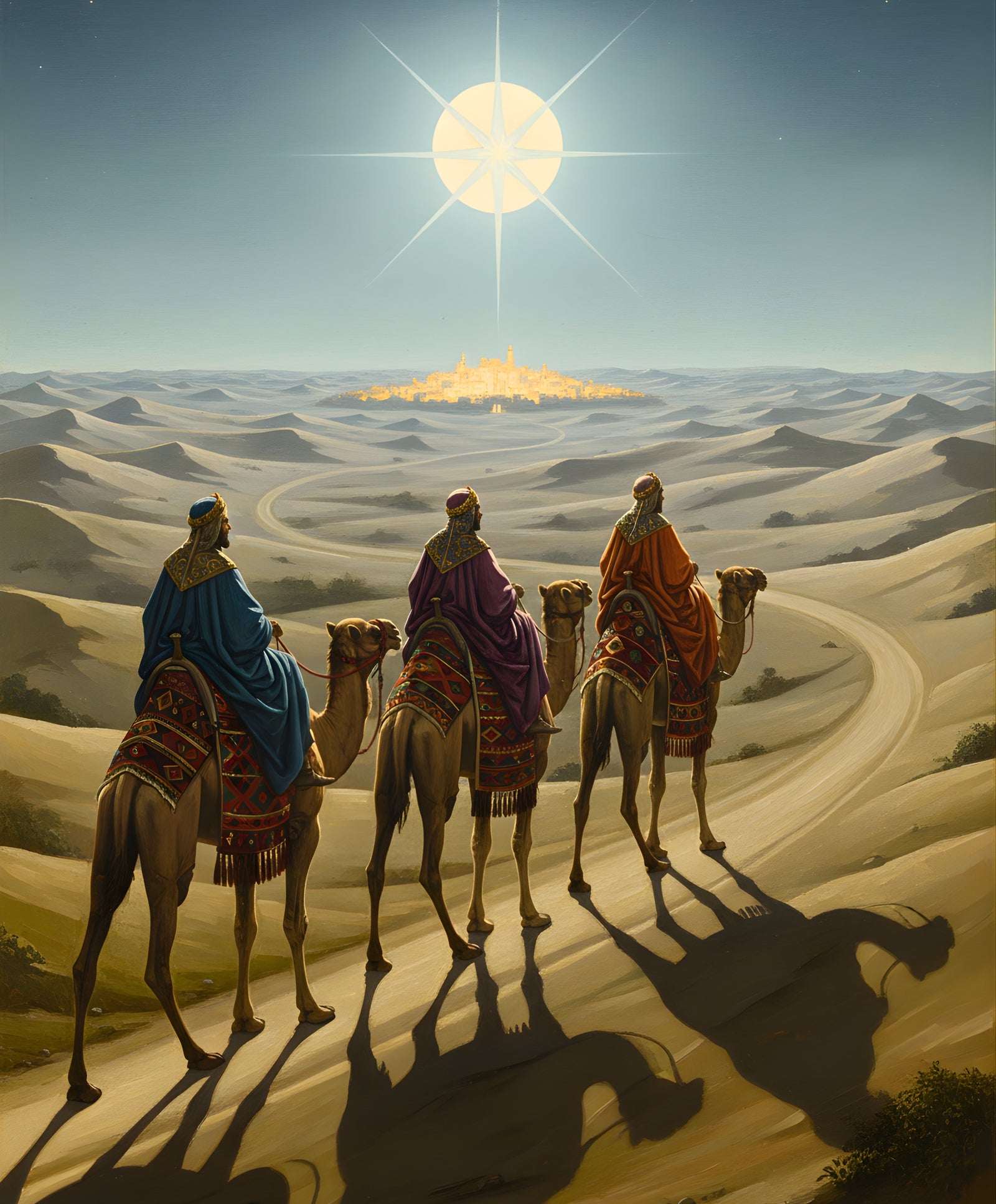 The Three Wise Men paint by numbers artwork