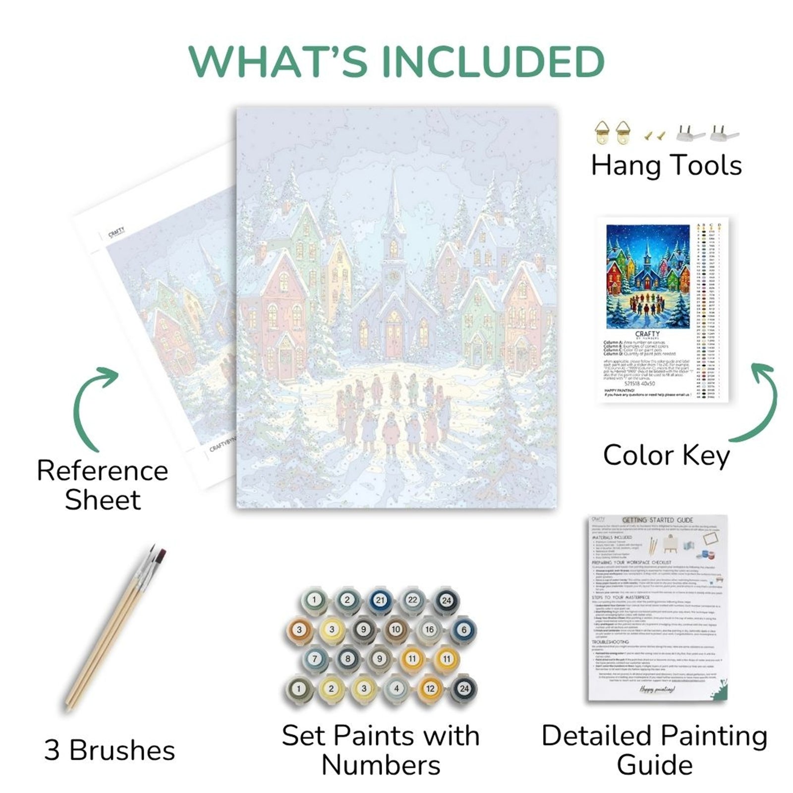 Starlit Christmas Choir paint by numbers artwork