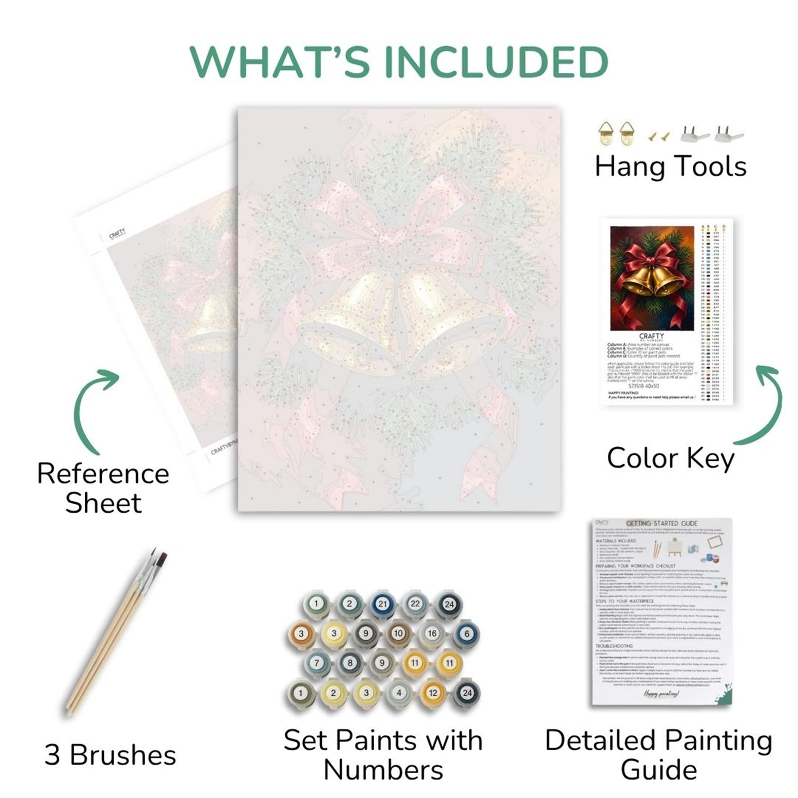 Bells of Joy paint by numbers artwork