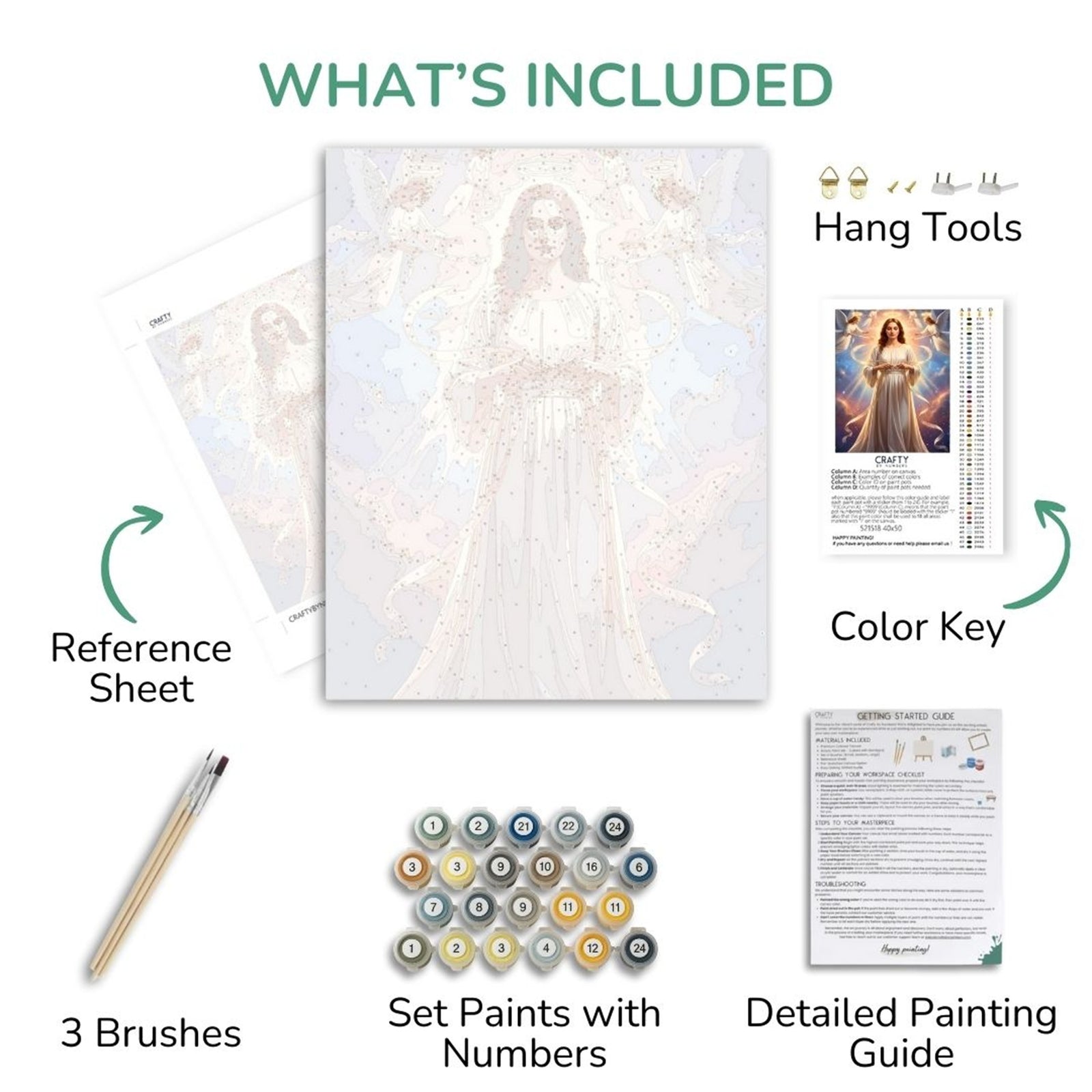 Heavenly Grace paint by numbers artwork