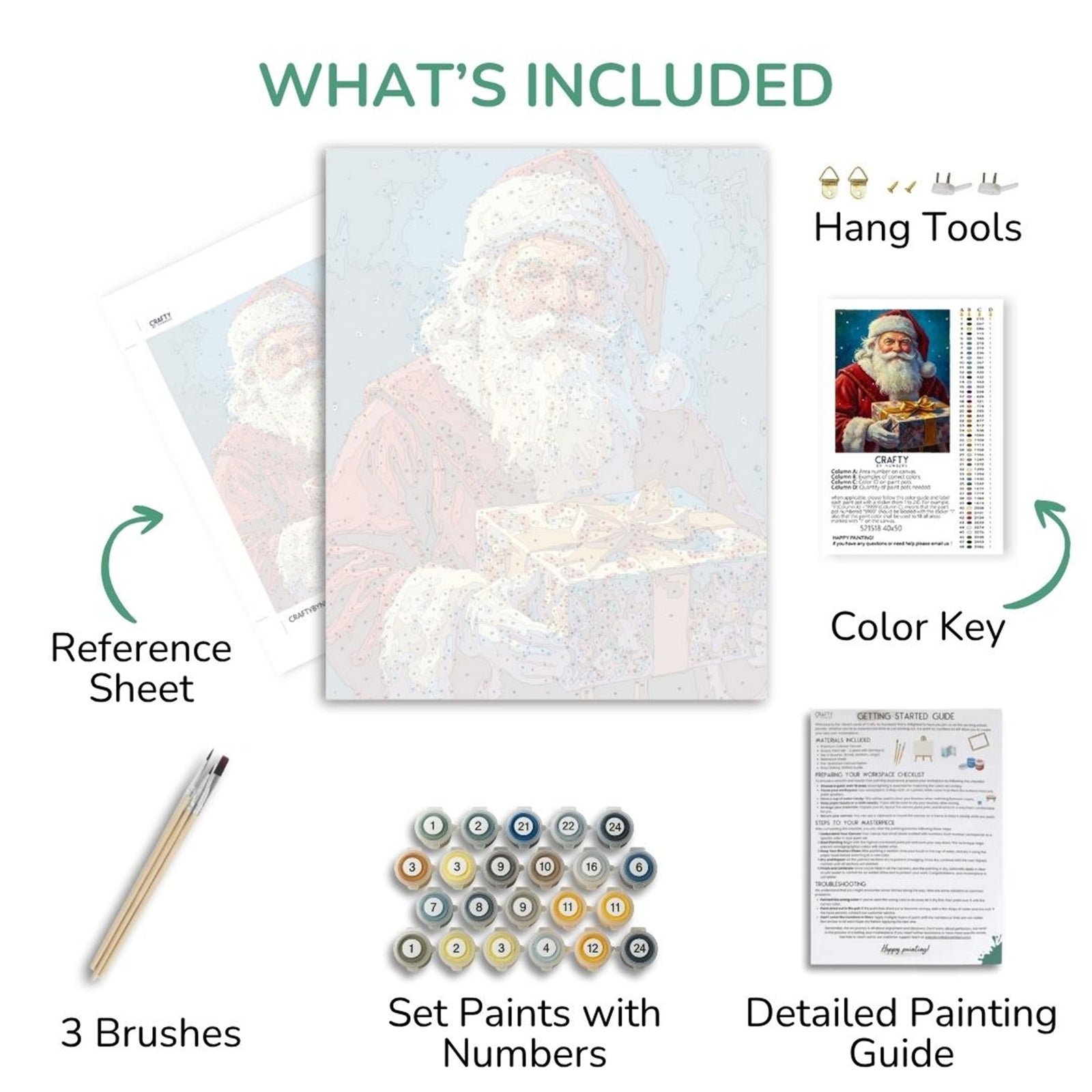 The Christmas Courier paint by numbers artwork