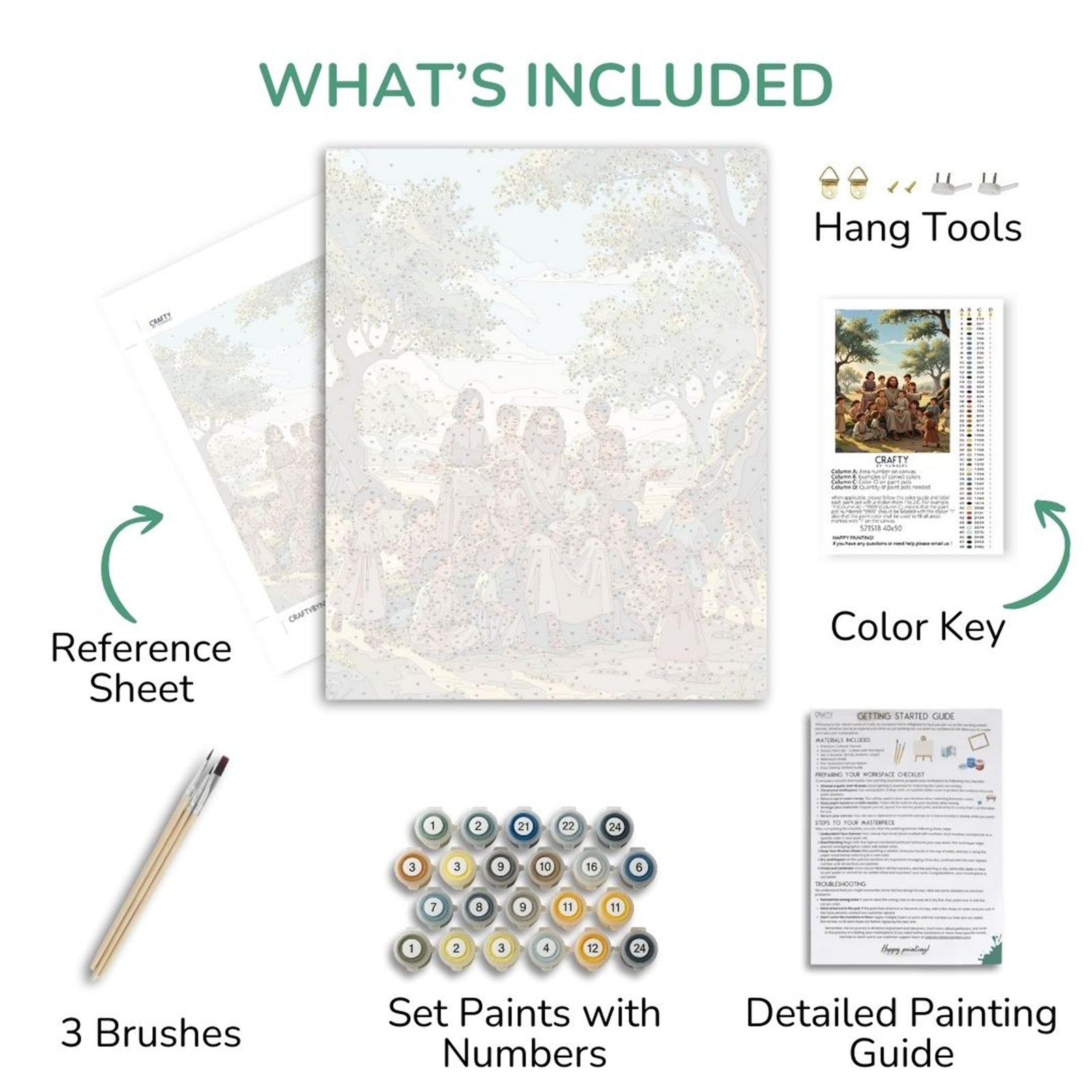 Joyful Gathering paint by numbers artwork