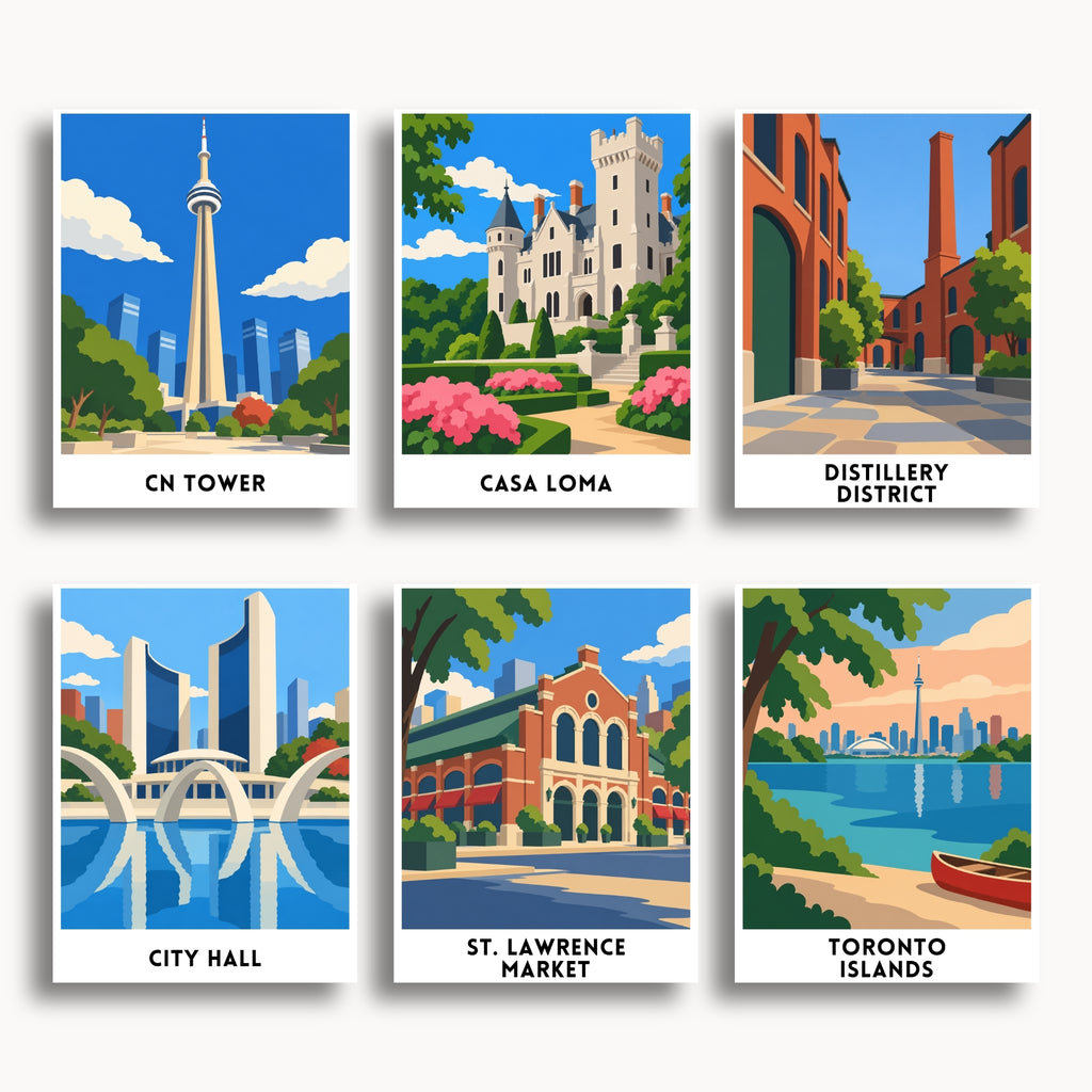 Toronto travel poster mini paint by numbers collection