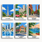 Toronto travel poster mini paint by numbers collection