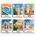 Valencia travel poster mini paint by numbers collection