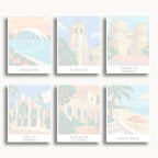 Valencia travel poster mini paint by numbers collection