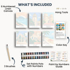 Valencia travel poster mini paint by numbers collection