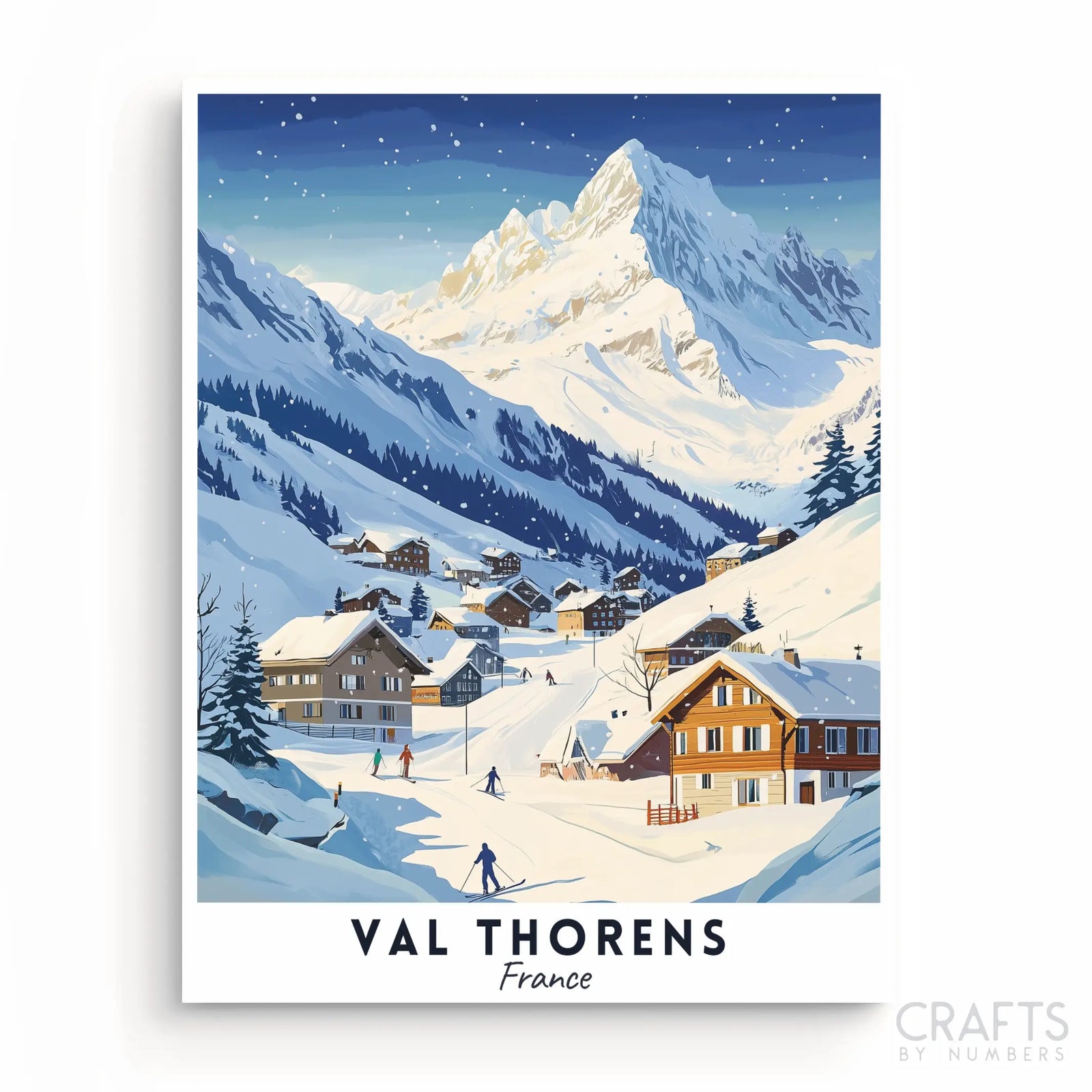 Val Thorens Travel Poster paint by numbers artwork