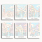 Venice travel poster mini paint by numbers collection
