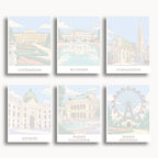 Vienna travel poster mini paint by numbers collection
