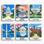 Washington, D.C. travel poster mini paint by numbers collection