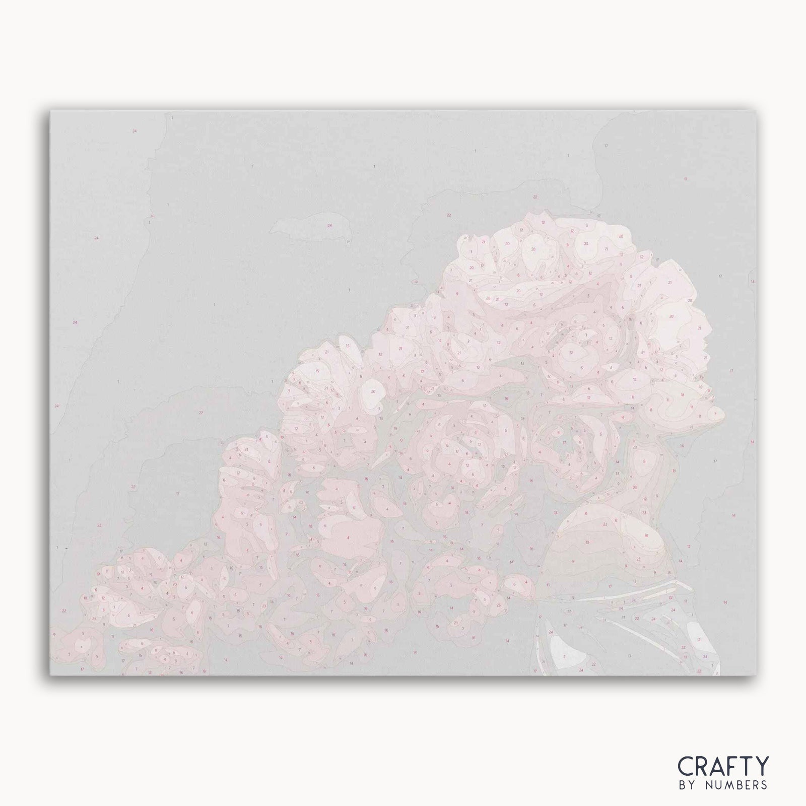 Detailed Whispers Among Roses paint by numbers design