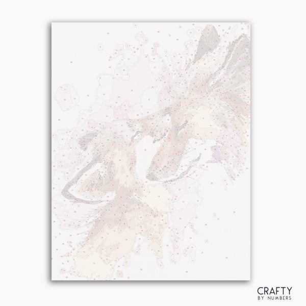 Fox Mother's Love paint by numbers showing a tender fox mother with her cub, inspired by famous paintings and van gogh famous paintings style.