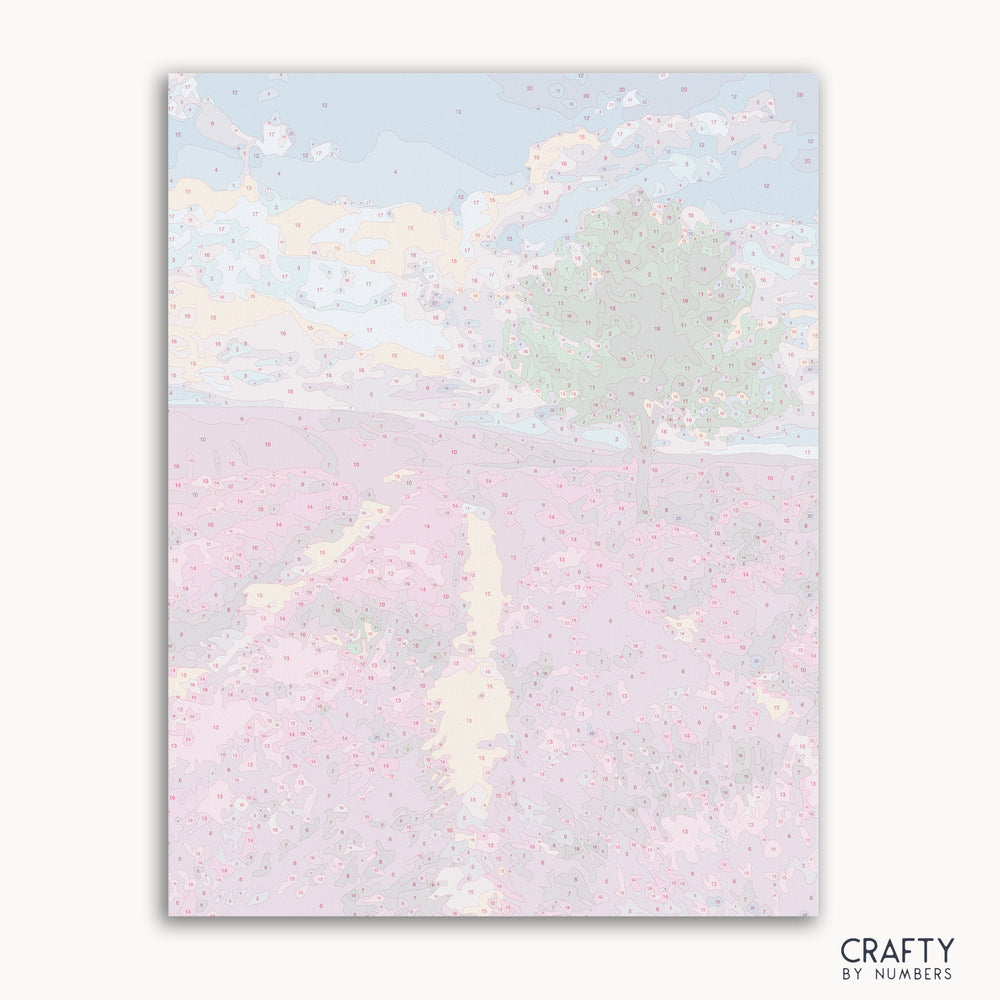 Lavender fields of Provence paint by number inspired by famous paintings and vincent van gogh famous paintings style.