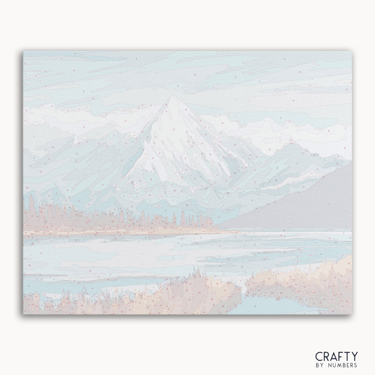 Painting by numbers kit with calming still life design