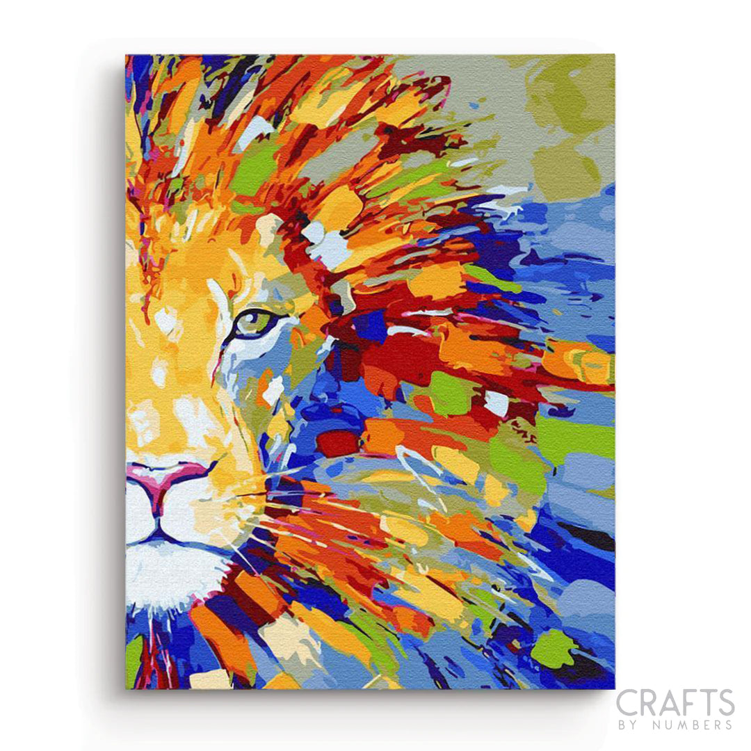 Farbenreicher Löwe