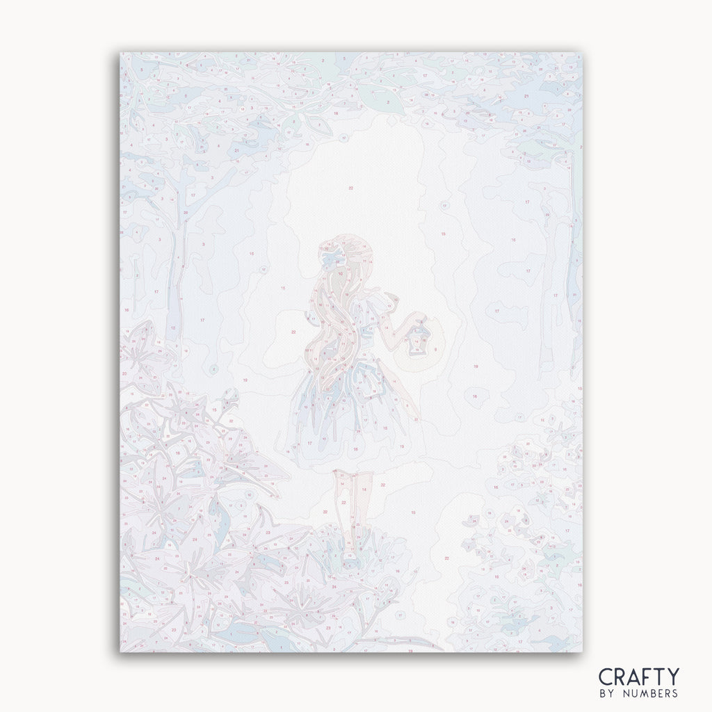 Alice in Wonderland paint by number featuring vibrant colors inspired by famous paintings and van gogh famous paintings style.