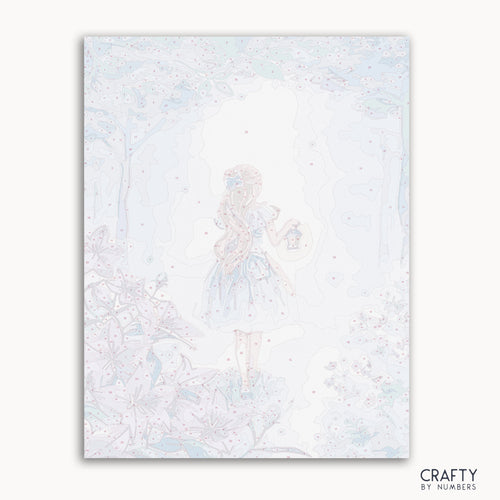 Alice in Wonderland paint by number featuring vibrant colors inspired by famous paintings and van gogh famous paintings style.