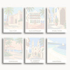 Zanzibar travel poster mini paint by numbers collection
