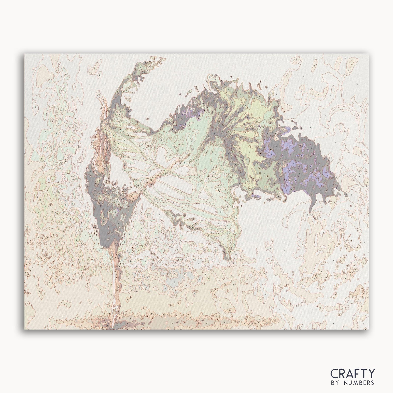 Graceful performer artwork combining movement and contemporary abstract shape