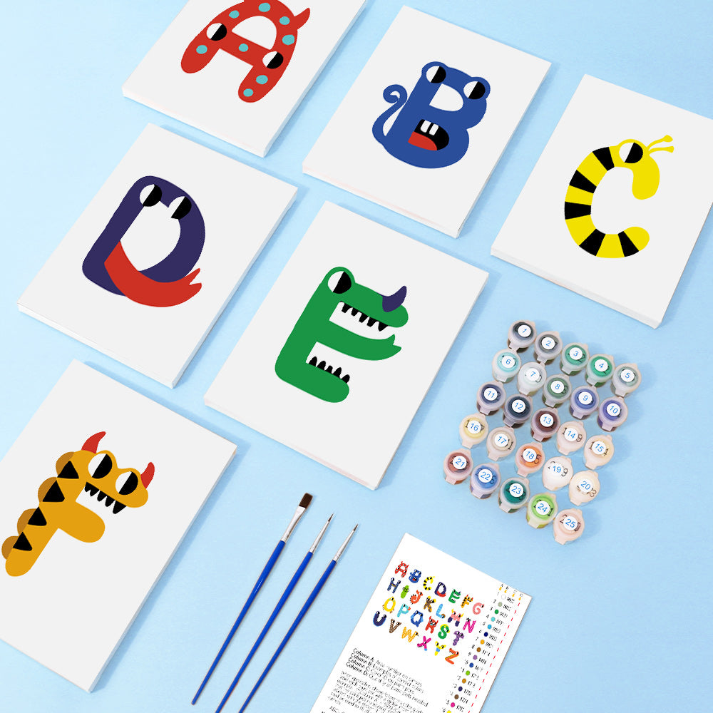 Each canvas measures 6” x 8” (15 x 20 cm) and is printed on high-quality numbered linen for easy and precise painting.