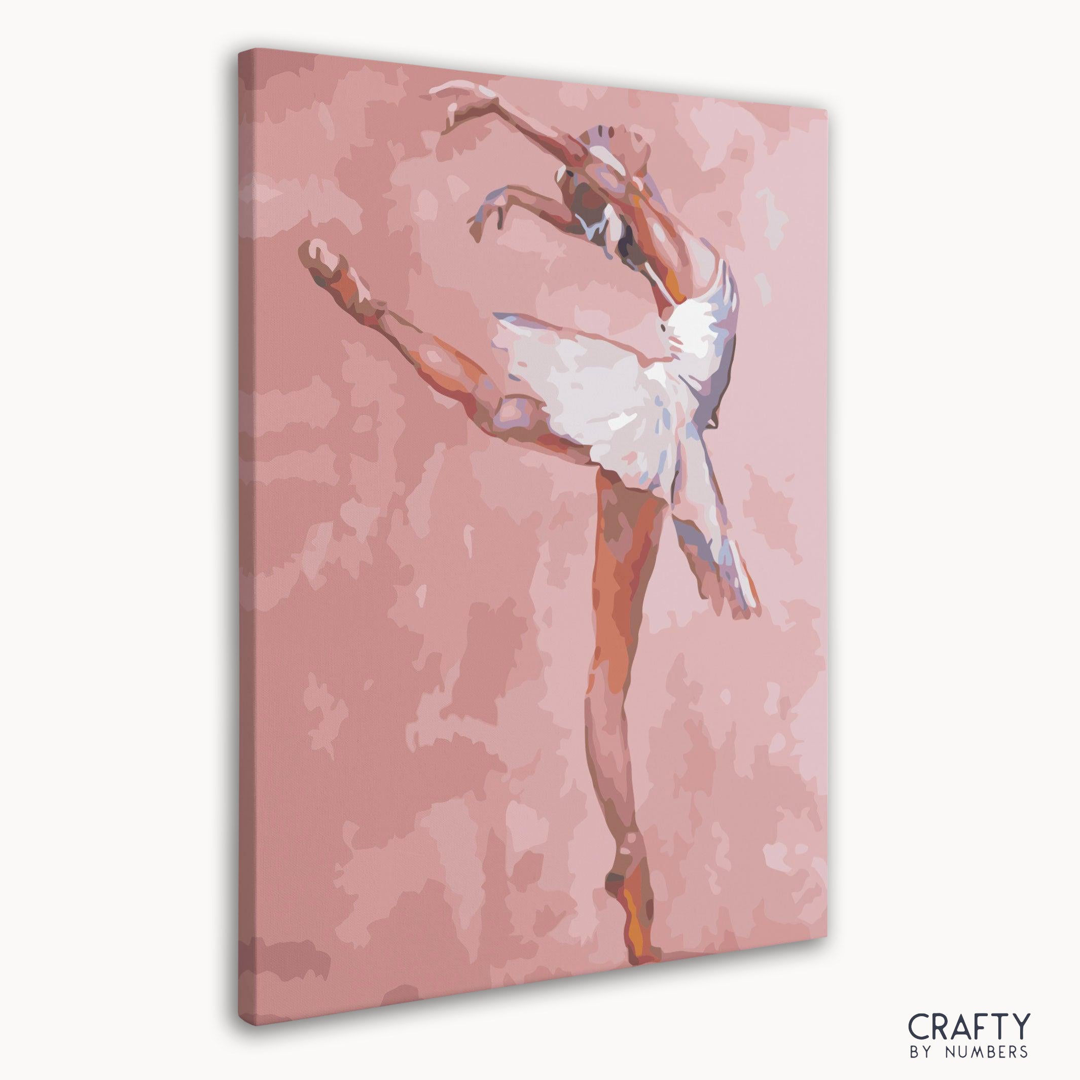 Detailed paint by number ballet dancer girl scene echoing van gogh famous paintings style and famous landscape paintings with expressive brushstrokes.