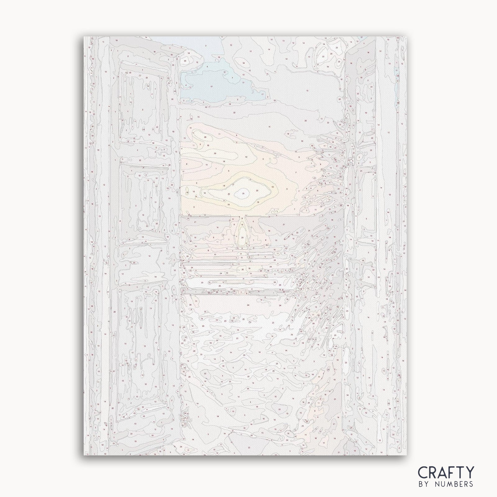 Beach Doors paint by numbers kit with canvas and paints