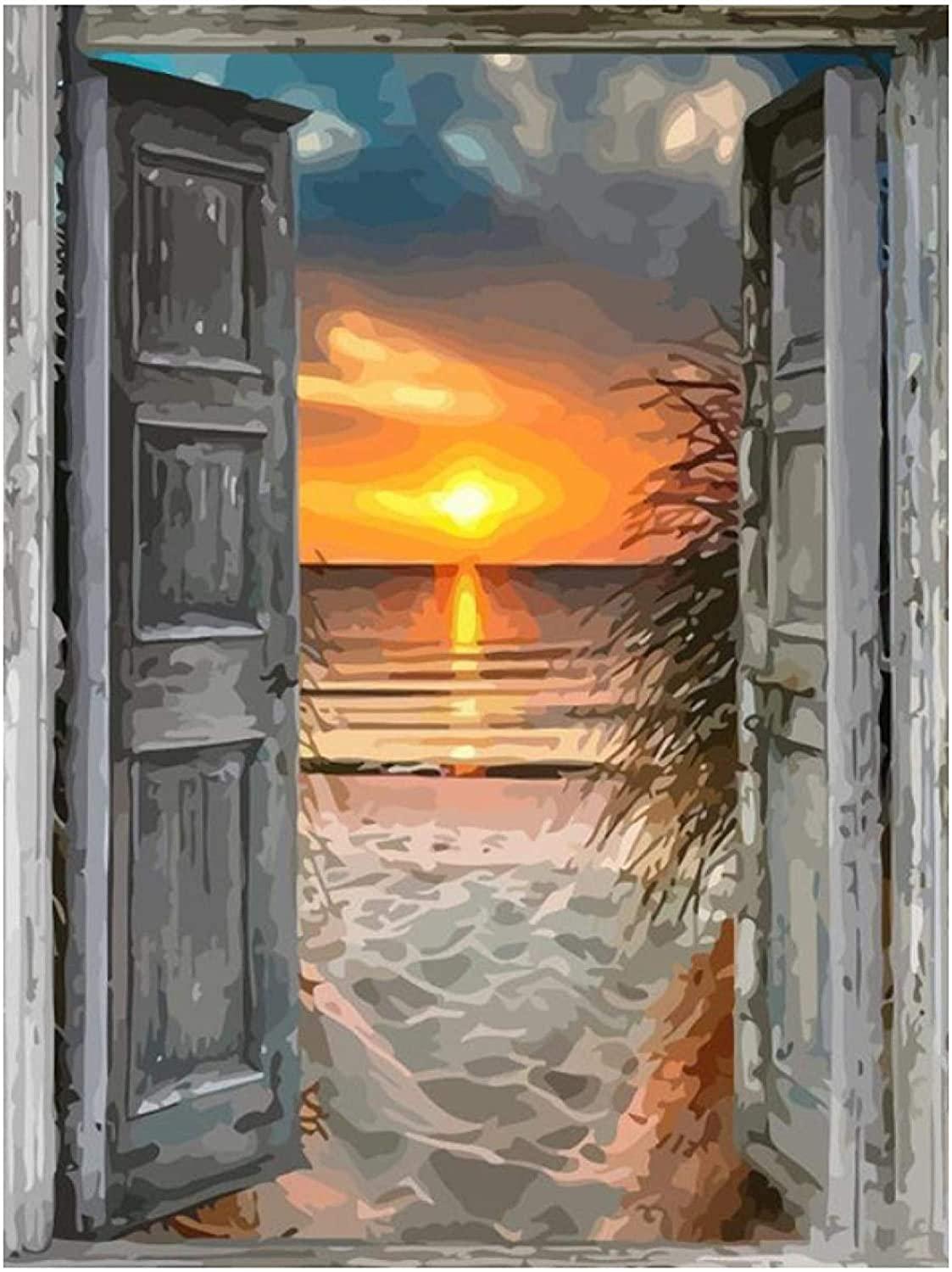 Ocean view doors painting kit, perfect DIY craft for nautical beach house decor.