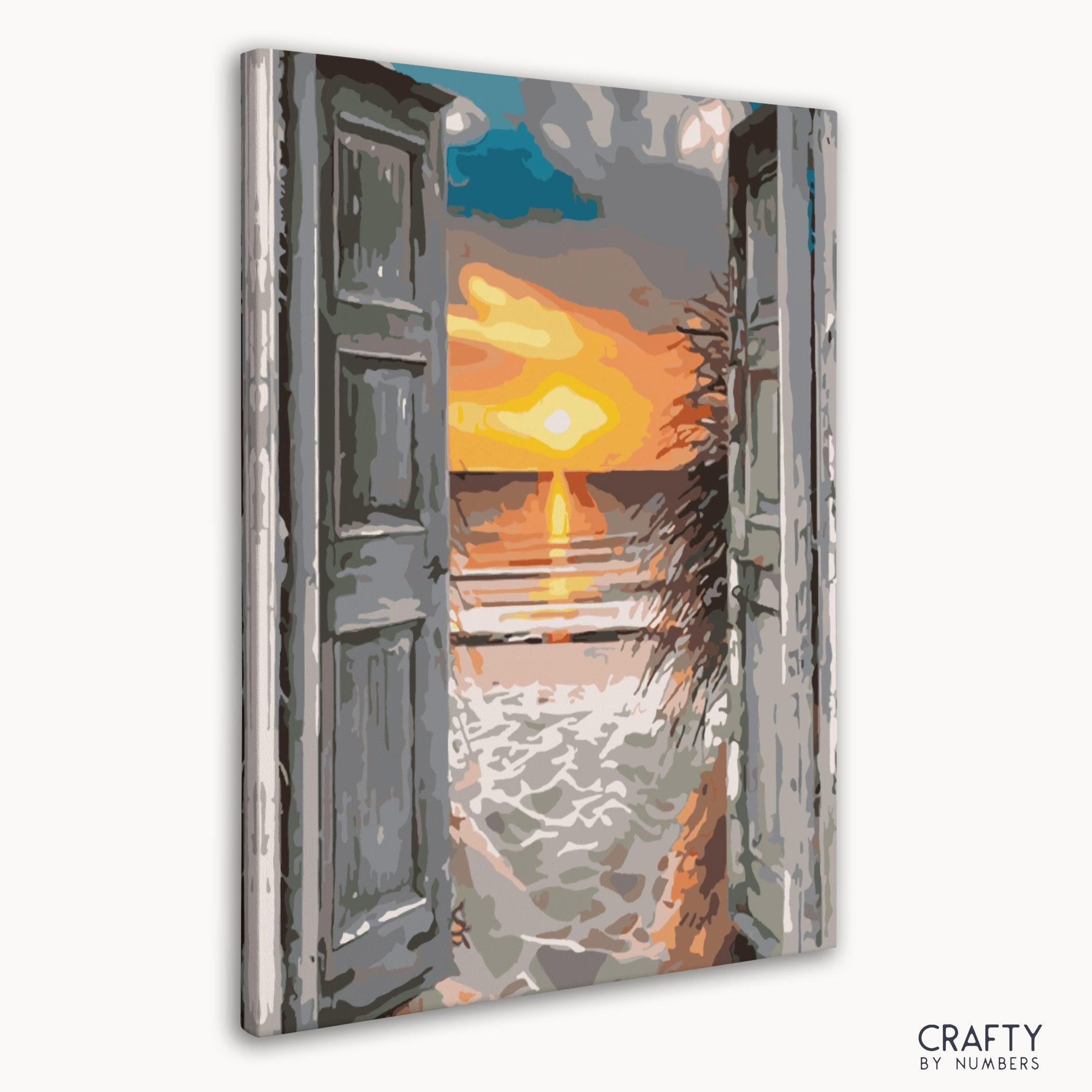 DIY coastal doors painting kit featuring nautical seaside charm and oceanfront vibes.