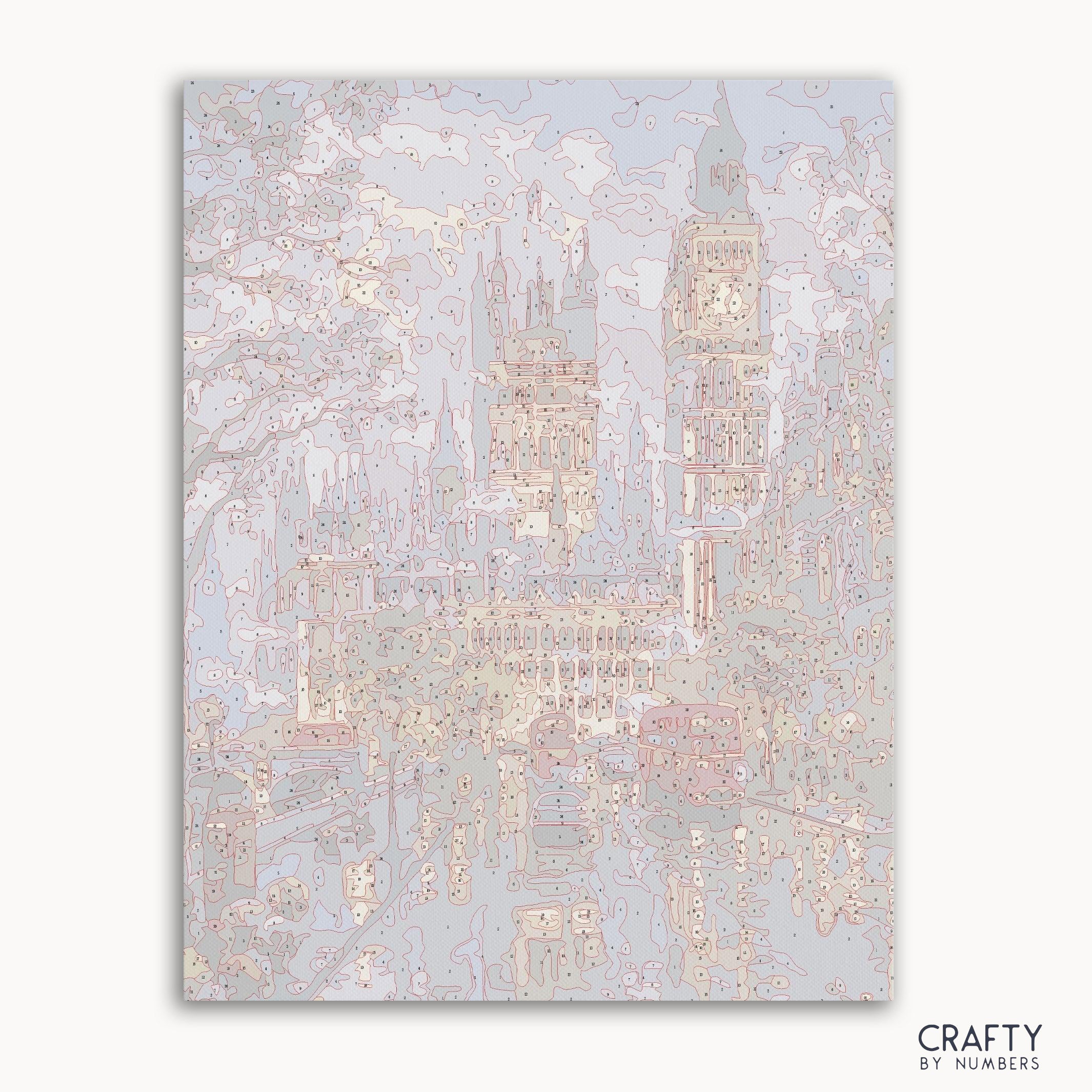 Big Ben paint by numbers kit showing clock tower details