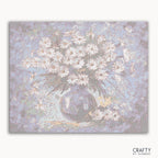 Blue Daisy Floret paint by number inspired by famous paintings including vincent van gogh famous paintings and famous landscape paintings.