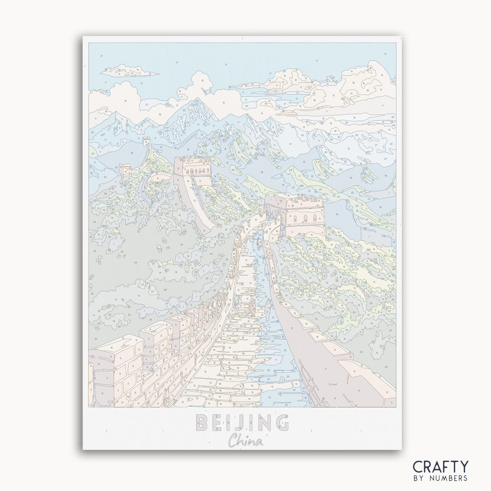 paint by numbers canvas of great wall of china by craft by numbers