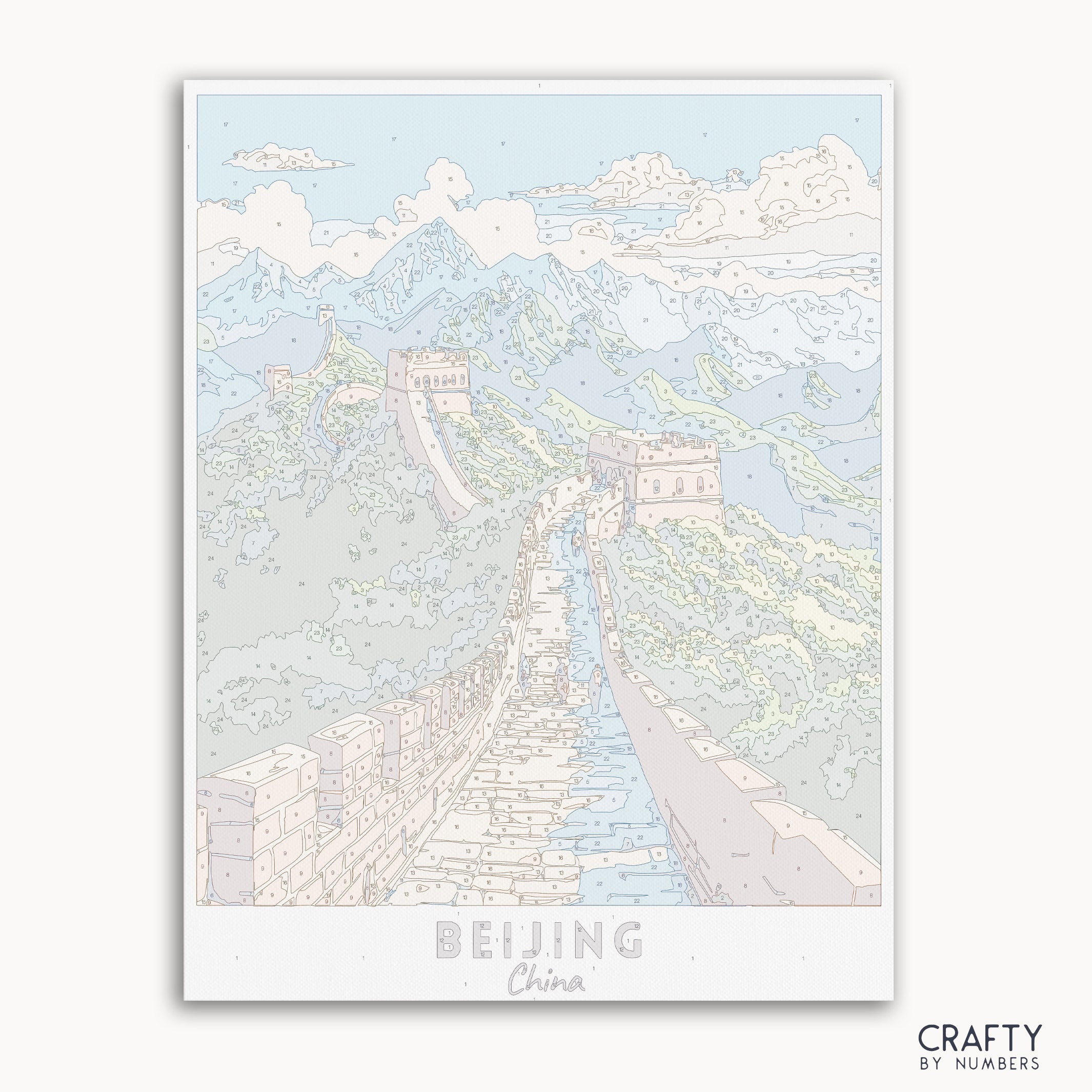 paint by numbers canvas of great wall of china by craft by numbers