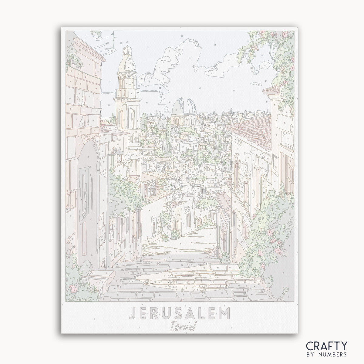 Peinture d'affiche de voyage DIY de JÉRUSALEM