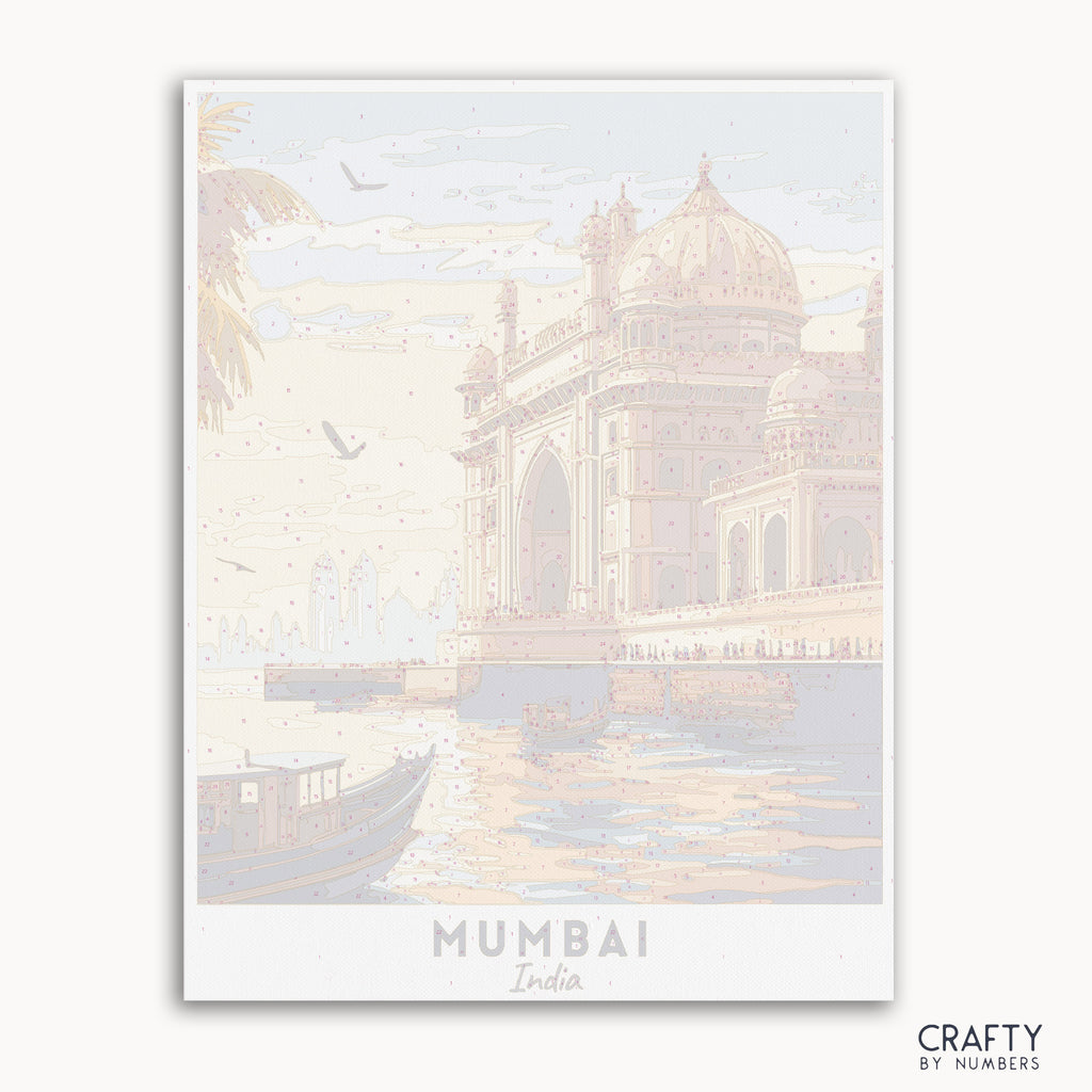 paint by numbers canvas of mumbai india