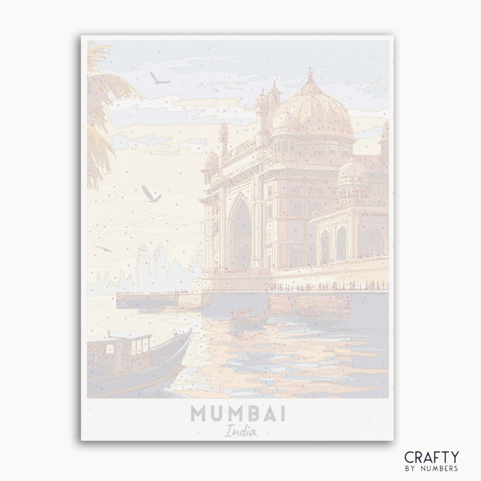 paint by numbers canvas of mumbai india